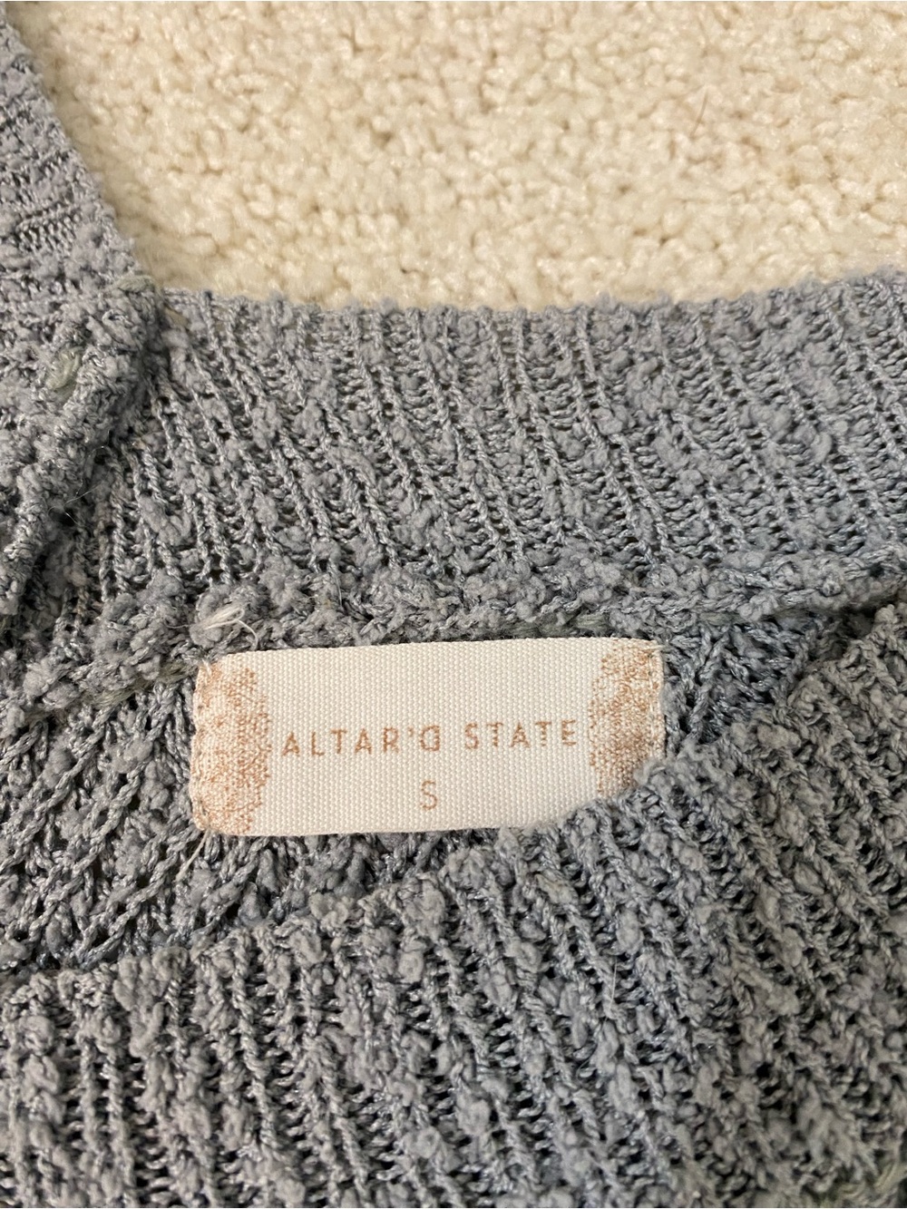 Altar’d State Sage Green V-Neck Women's Sweater - Lightweight Knit Size S - Picture 6 of 8